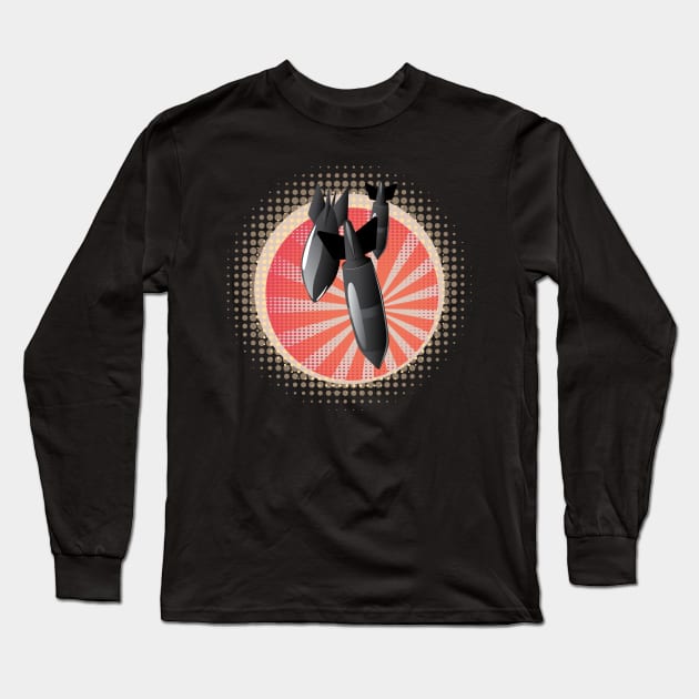 Cartoon Air Bomb Long Sleeve T-Shirt by AnnArtshock